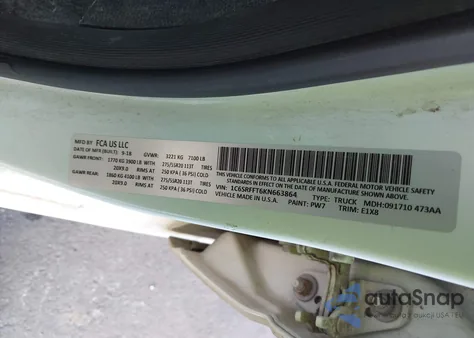 2019 Ram 1500 Big Horn/Lone Star 4X4 5'7 Box from USA, damaged, VIN 1C6SRFFT6KN663864